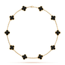 Collier Vintage 10 Trèfles (Plaqué Or)