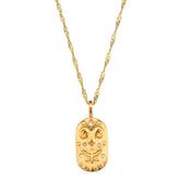 Collier Zodiaque Chaîne Tressée (Plaqué Or)