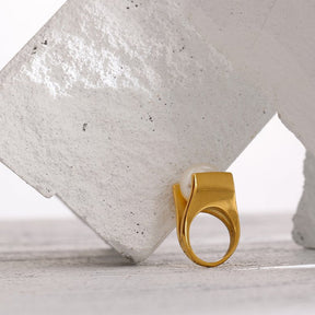 Bague Perle Paola (Plaqué Or)