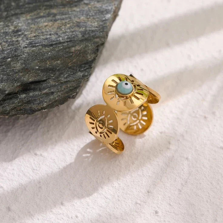 Bague Oeil Turc Hera (Plaqué Or)