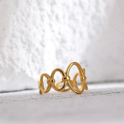 Bague Laura Elos Ouverts (Plaqué Or)