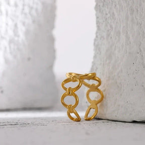 Bague Laura Elos Ouverts (Plaqué Or)