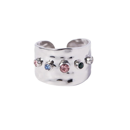 Bague Queen Texture Martelée (Plaqué Or)