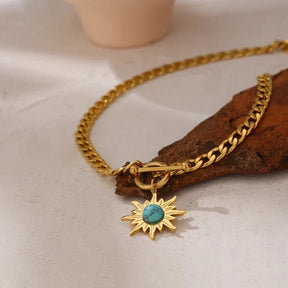 Collier Soleil de Mai Chaîne (Plaqué Or)