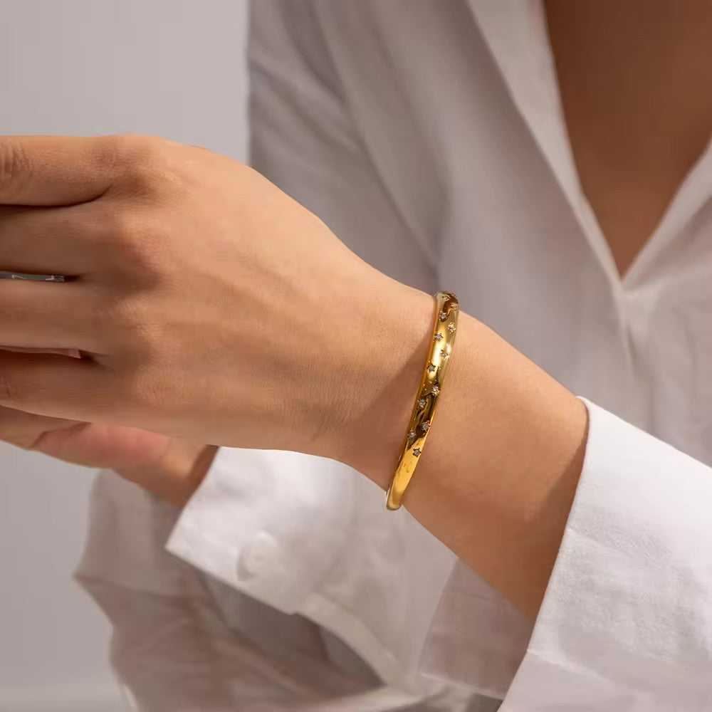 Bracelet Stella en Zircon (Plaqué Or)