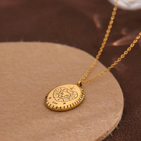 Collier Constellations du Zodiaque Médaille (Plaqué Or)