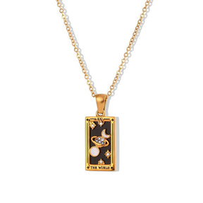 Collection Tarot - Colliers avec Pendentifs des Cartes (Plaqué Or)