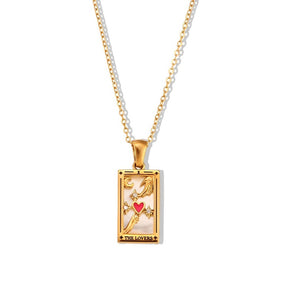 Collection Tarot - Colliers avec Pendentifs des Cartes (Plaqué Or)