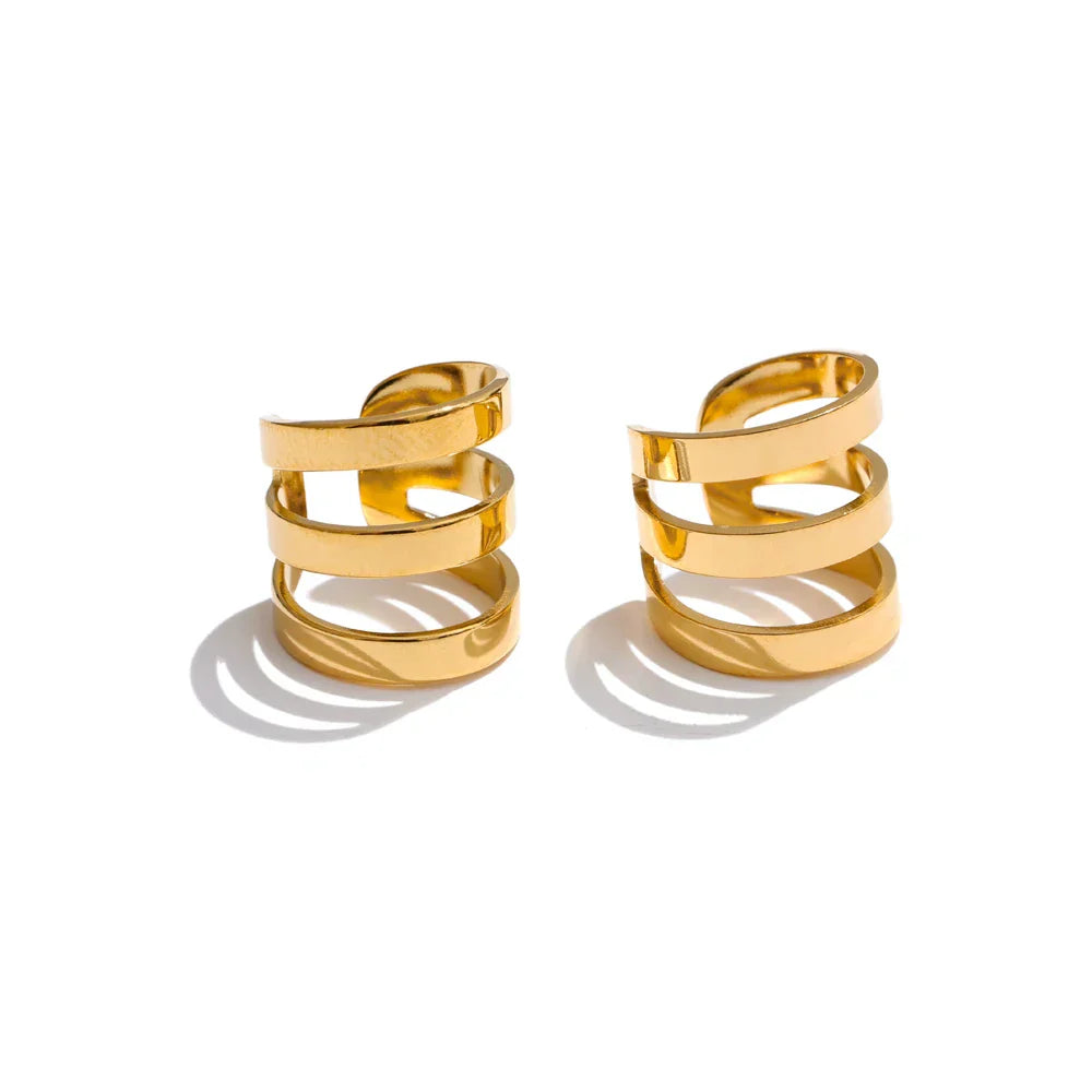 Boucles d'Oreilles Earcuff Camille (Plaqué Or)