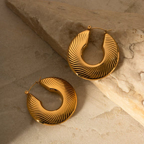 Boucles d'oreilles Aro Milazzo Plana (Plaqué Or)