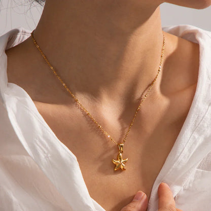 Collier Étoile de Mer (Plaqué Or)