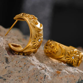 Boucles d'Oreilles Céleste (Plaqué Or)