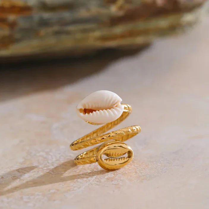 Bague Double Escargots (Plaqué Or)