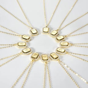 Collier 12 Signes du Zodiaque Zirconia (Plaqué Or)