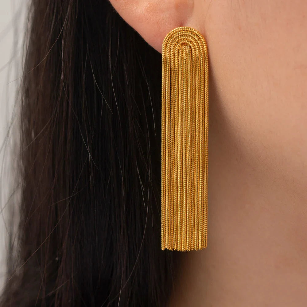 Boucles d'oreilles Méduse (Plaqué Or)