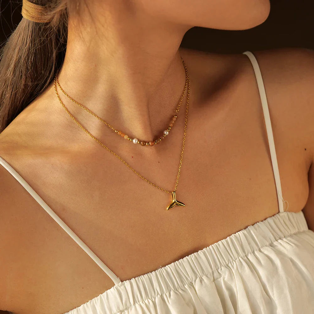 Collier Mixtes Sirène (Plaqué Or)