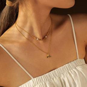 Collier Mixtes Sirène (Plaqué Or)