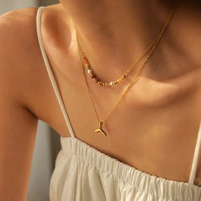 Collier Mixtes Sirène (Plaqué Or)