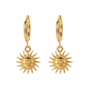 Boucles d'oreilles Soleil de Mai (Plaqué Or)