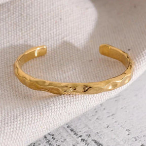 Bracelet Torino Texture Martelée (Plaqué Or)