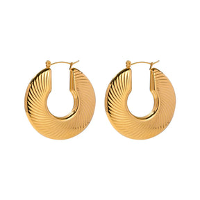 Boucles d'oreilles Aro Milazzo Plana (Plaqué Or)
