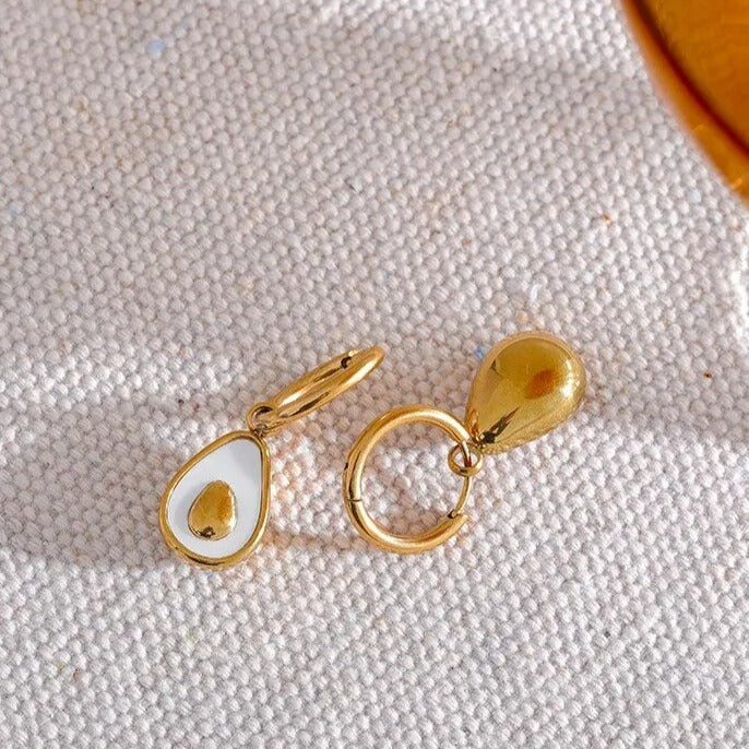 Boucles d'oreilles en Aro Avocat (Plaqué Or)
