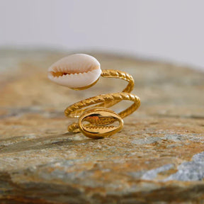 Bague Double Escargots (Plaqué Or)