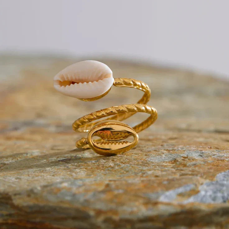 Bague Double Escargots (Plaqué Or)