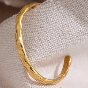 Bracelet Torino Texture Martelée (Plaqué Or)