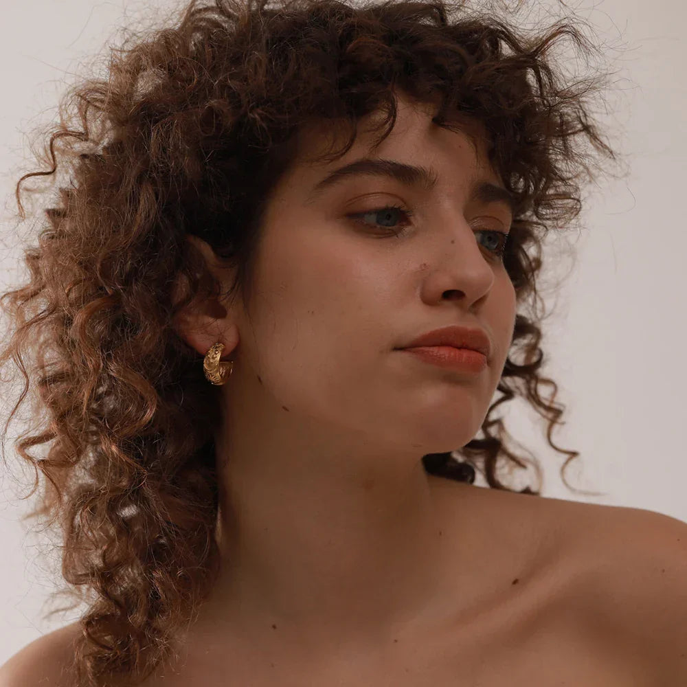 Boucles d'Oreilles Céleste (Plaqué Or)