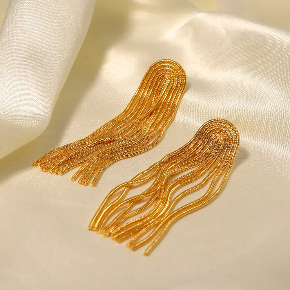 Boucles d'oreilles Méduse (Plaqué Or)