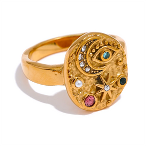 Ensemble Marseille: Collier + Bague (Plaqué Or)