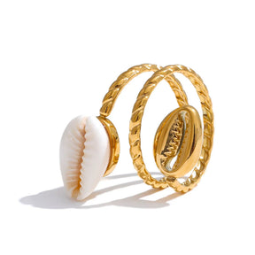 Bague Double Escargots (Plaqué Or)