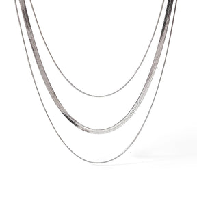 Collier Mixte en Maille et Queue de Rat (Plaqué Or)