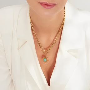 Collier Soleil de Mai Chaîne (Plaqué Or)