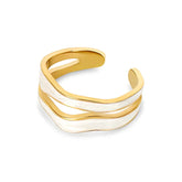 Bague Aurora Asymétrique Ajustable (Plaqué Or)