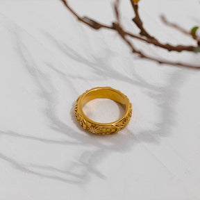Bague Céleste Soleil et Lune Zirconia (Plaqué Or)