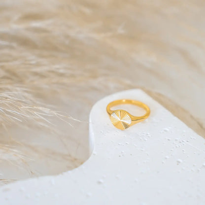 Minimalist Radiant Sun Ring