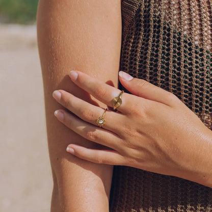 Minimalist Radiant Sun Ring