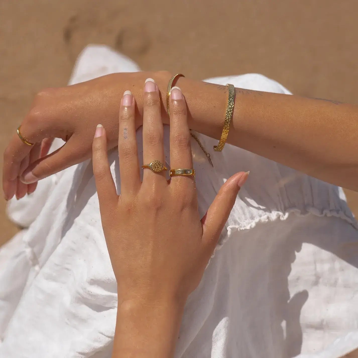 Bague Stella avec Cristaux de Zirconia (Plaqué Or)