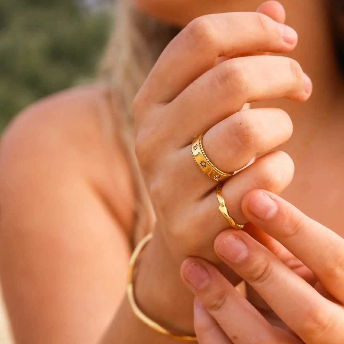 Bague Stella avec Cristaux de Zirconia (Plaqué Or)