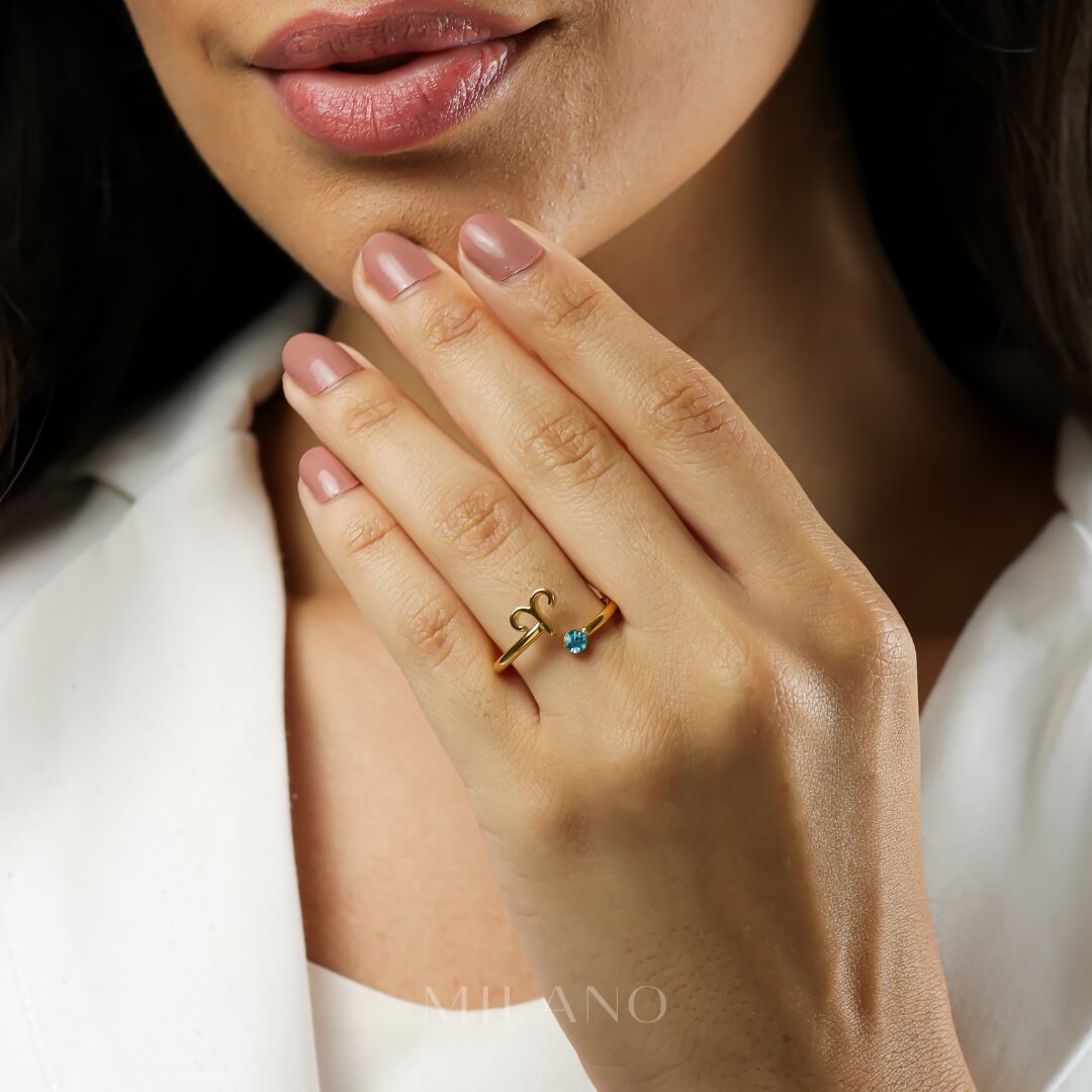 Bague Zodiaque (Plaqué Or)