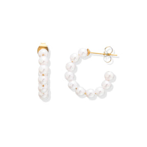 Boucle d'oreille en perles (Plaqué Or)