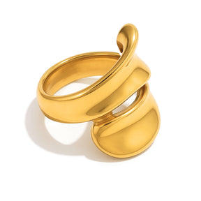 Bague Volute Élégance (Plaqué Or)