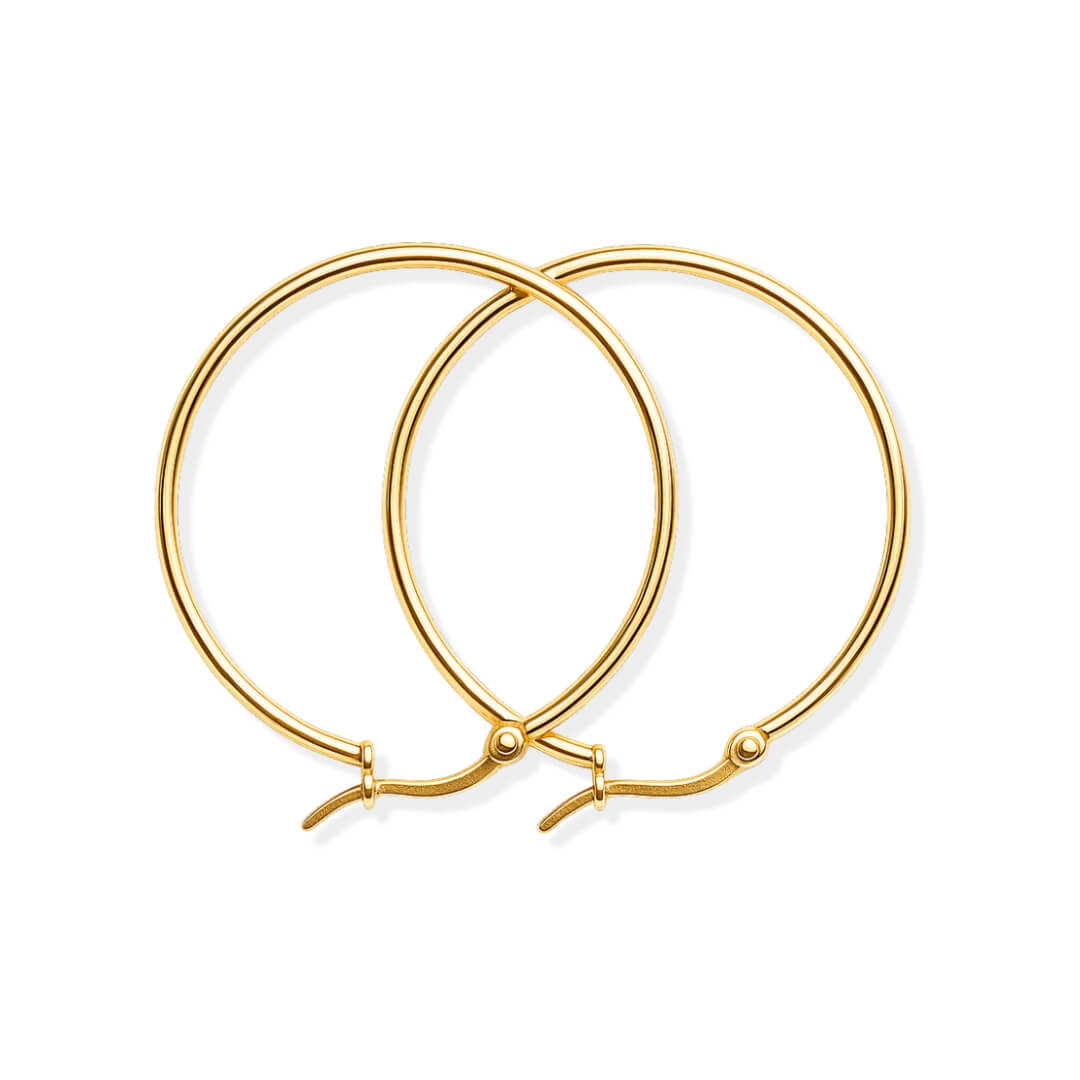 Boucle d'oreille classique (Plaqué Or)