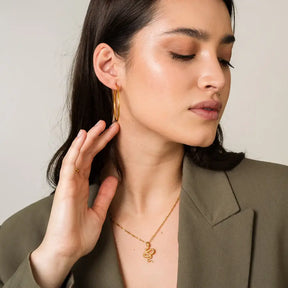 Boucle d'oreille classique (Plaqué Or)