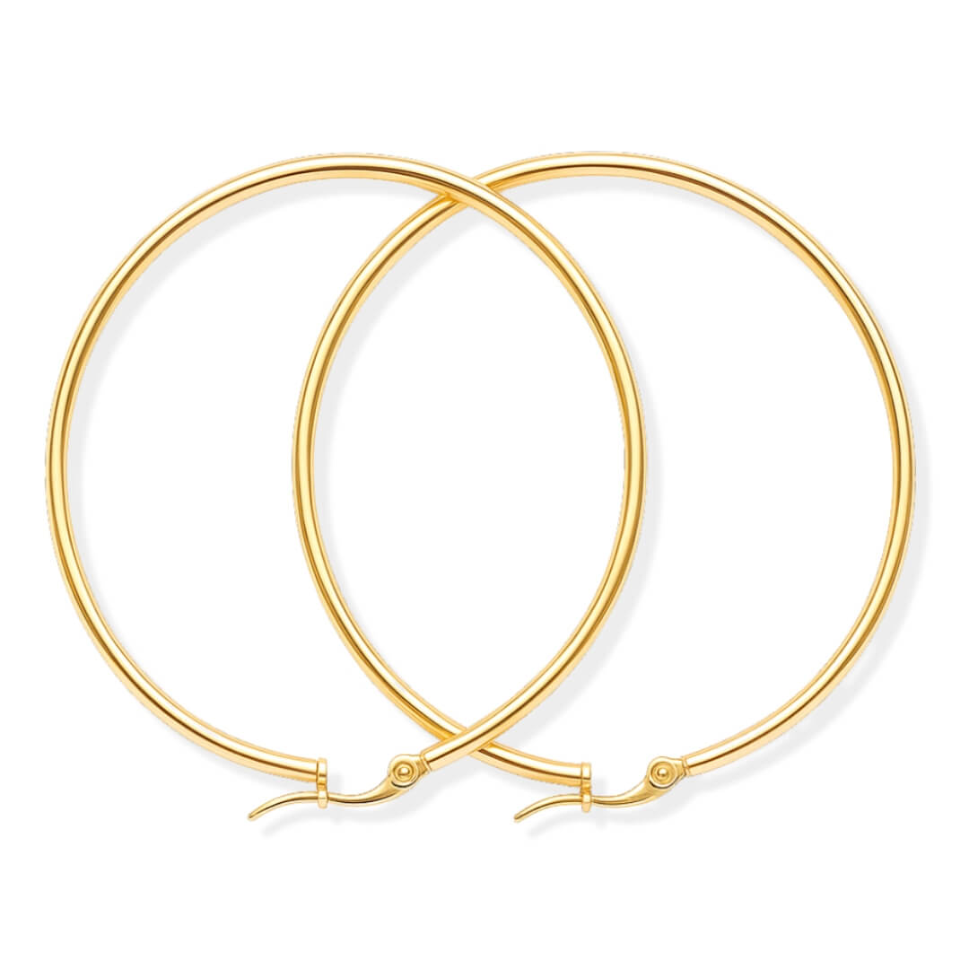 Boucle d'oreille classique (Plaqué Or)
