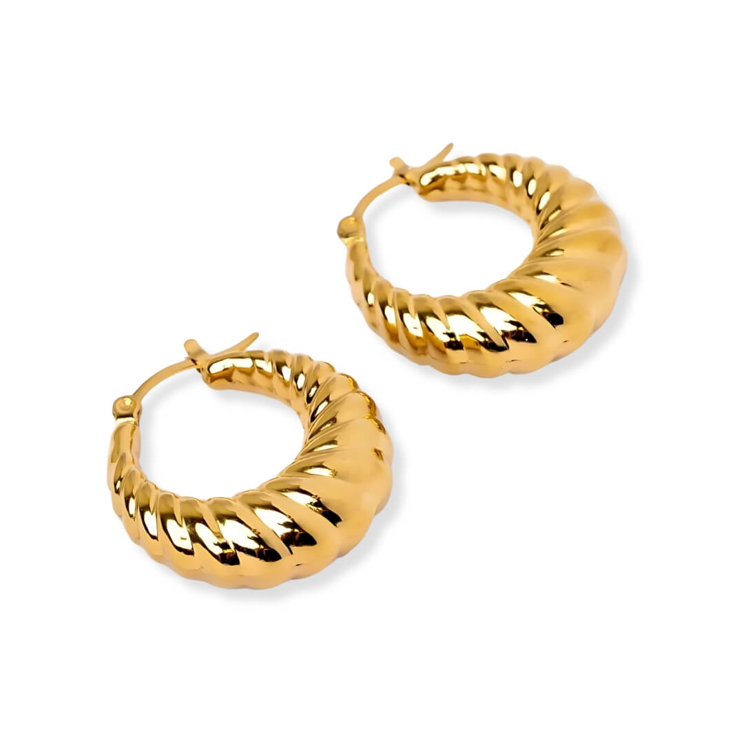 Boucle d'oreille croissant (Plaqué Or)