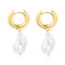Boucles d'oreilles en Aro Paola Perle (Plaqué Or)
