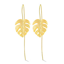 Boucles d'oreilles Feuille de Palmier (Plaqué Or)